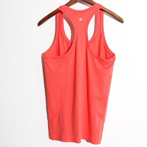 Lululemon Swiftly Tech Racerback Tank Top Pink Coral Mesh Silverescent Size 6 - Picture 9 of 9